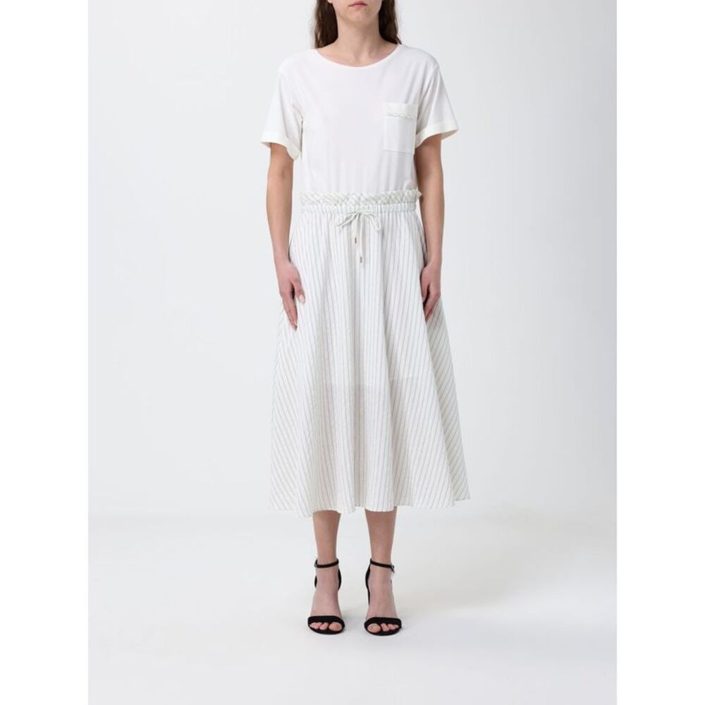Liu Jo Women Liu Jo Striped Cotton Midi Dress